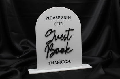 Sign our Guestbook Wedding Sign | Acrylic Wedding Table Sign