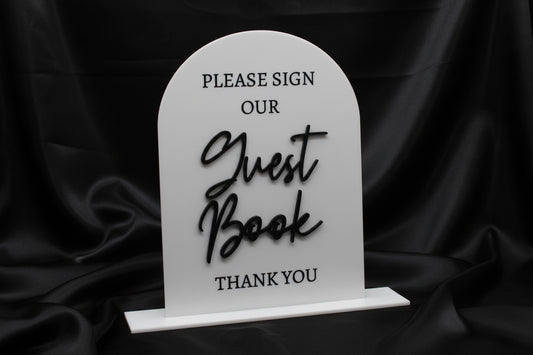 Sign our Guestbook Wedding Sign | Acrylic Wedding Table Sign