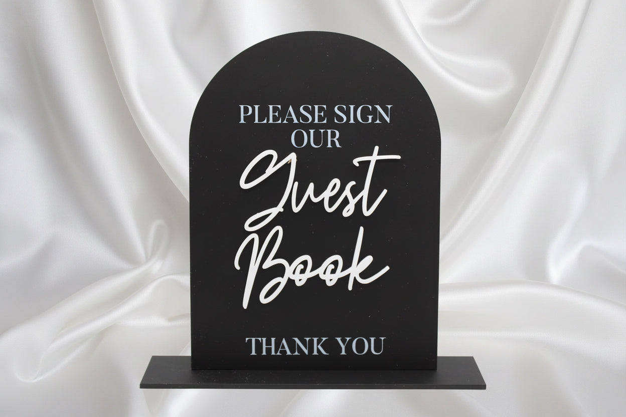 Sign our Guestbook Wedding Sign | Acrylic Wedding Table Sign