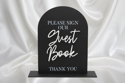 Sign our Guestbook Wedding Sign | Acrylic Wedding Table Sign