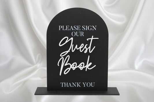 Sign our Guestbook Wedding Sign | Acrylic Wedding Table Sign