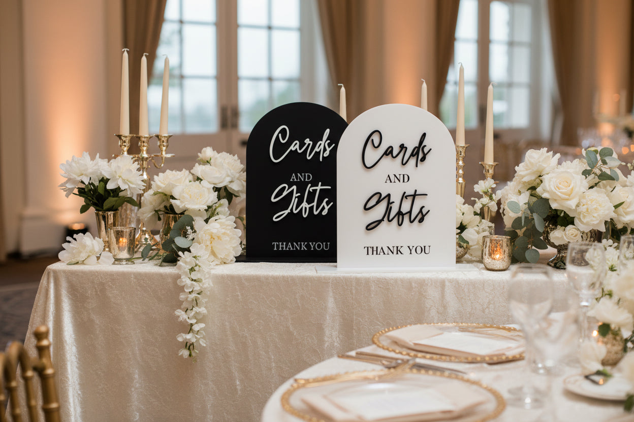 Cards and Gifts Wedding Sign | Acrylic Wedding Table Sign