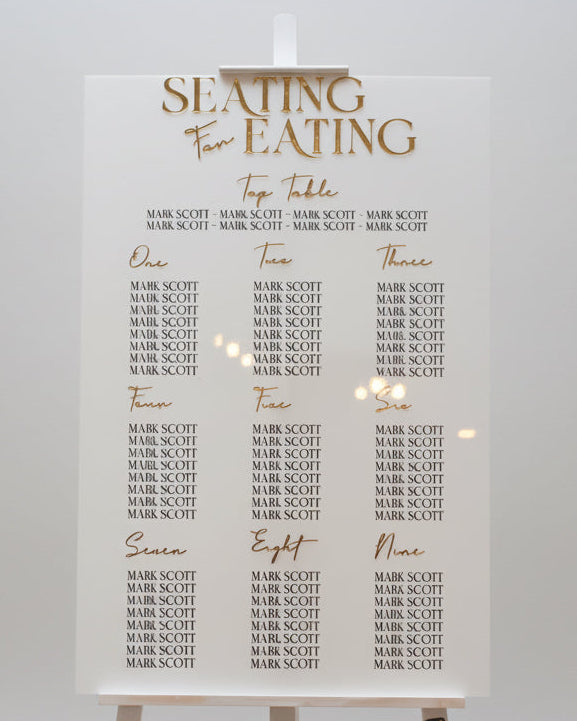 Wedding Seating Plan - Seating For Eating