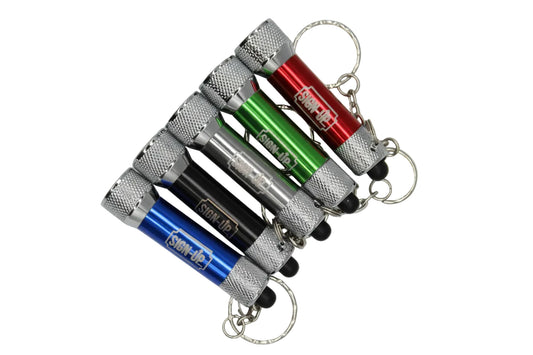 company logo torch on key ring