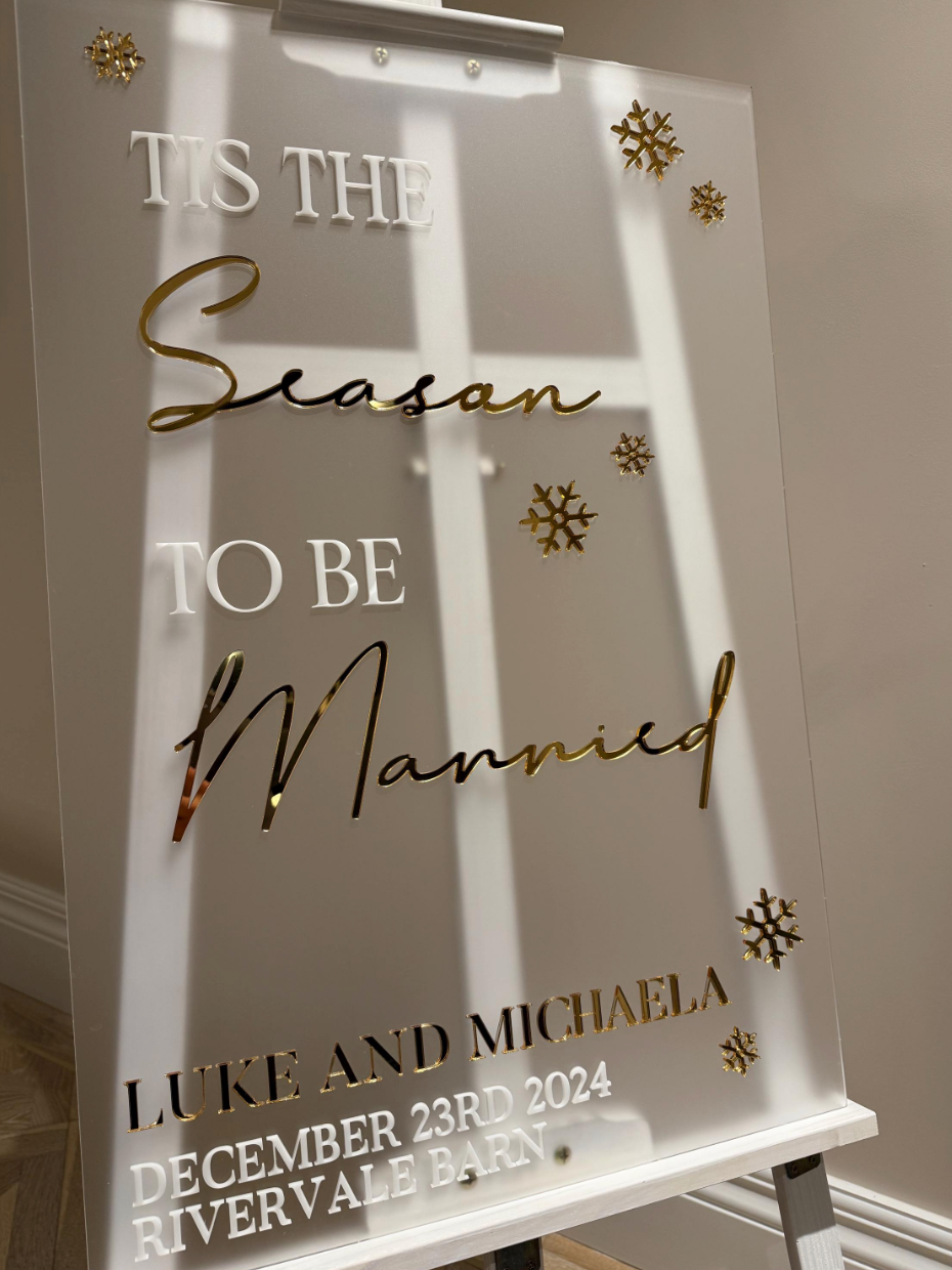 FULL ACRYLIC Wedding Welcome Sign