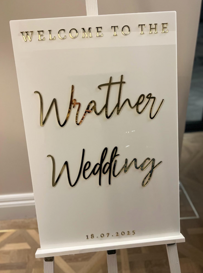 FULL ACRYLIC Wedding Welcome Sign