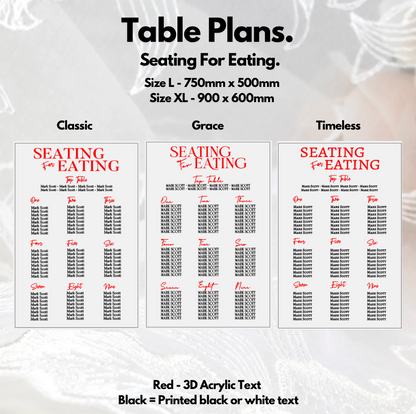 Wedding Seating Plan - Seating For Eating