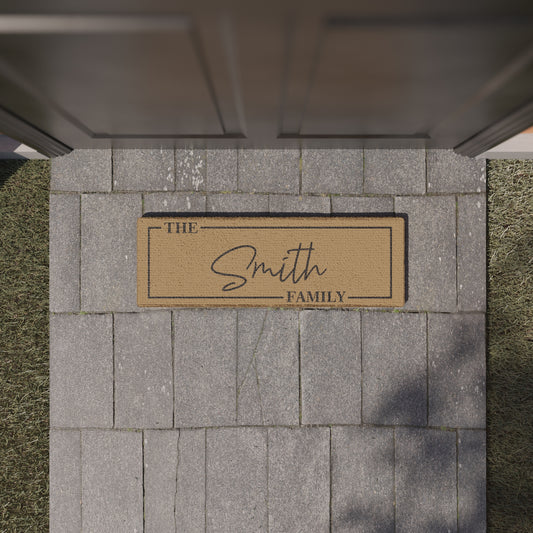Design 3- Narrow - Personalised Coir Doormat