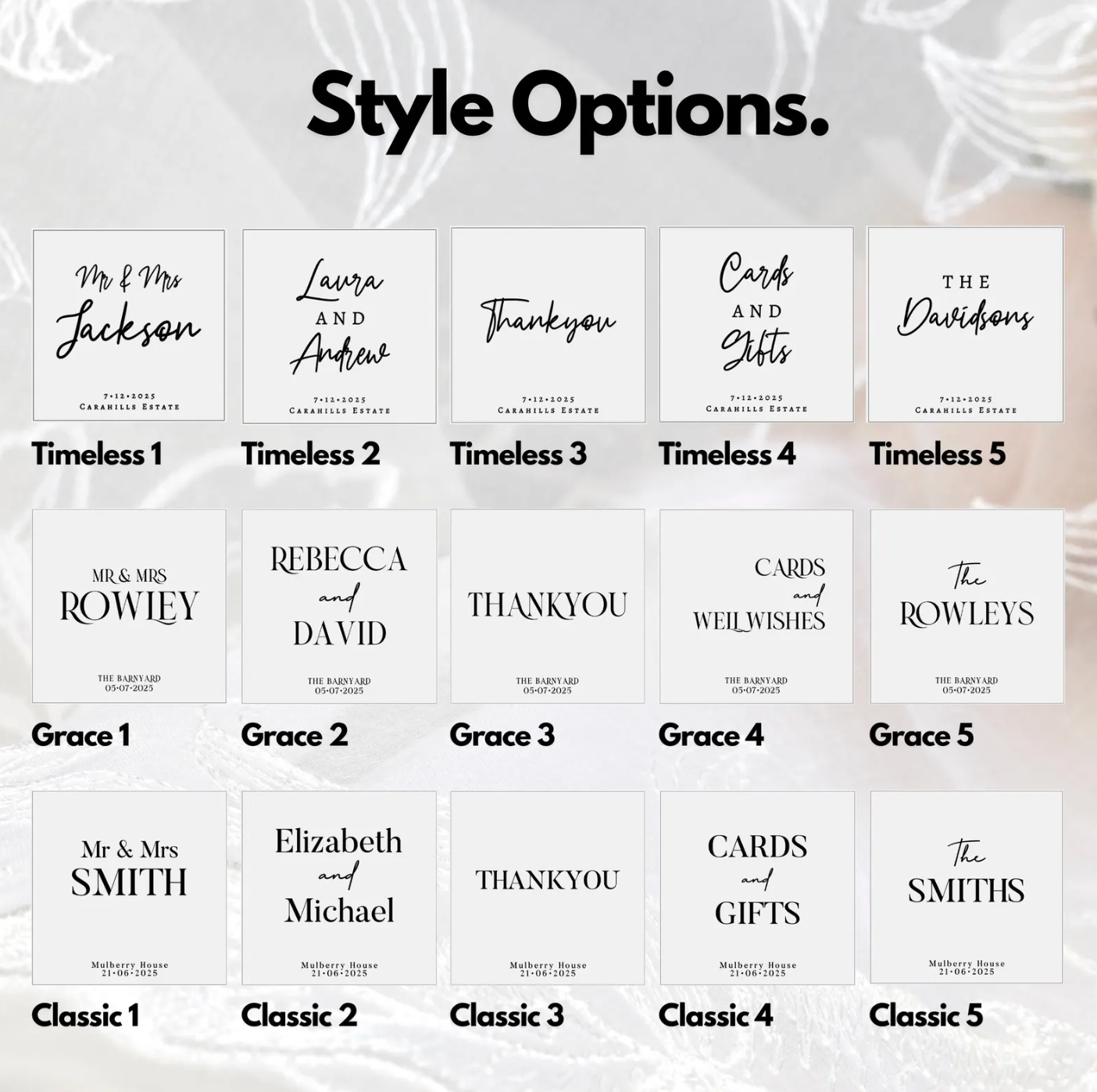 Wedding Card Box Style Options