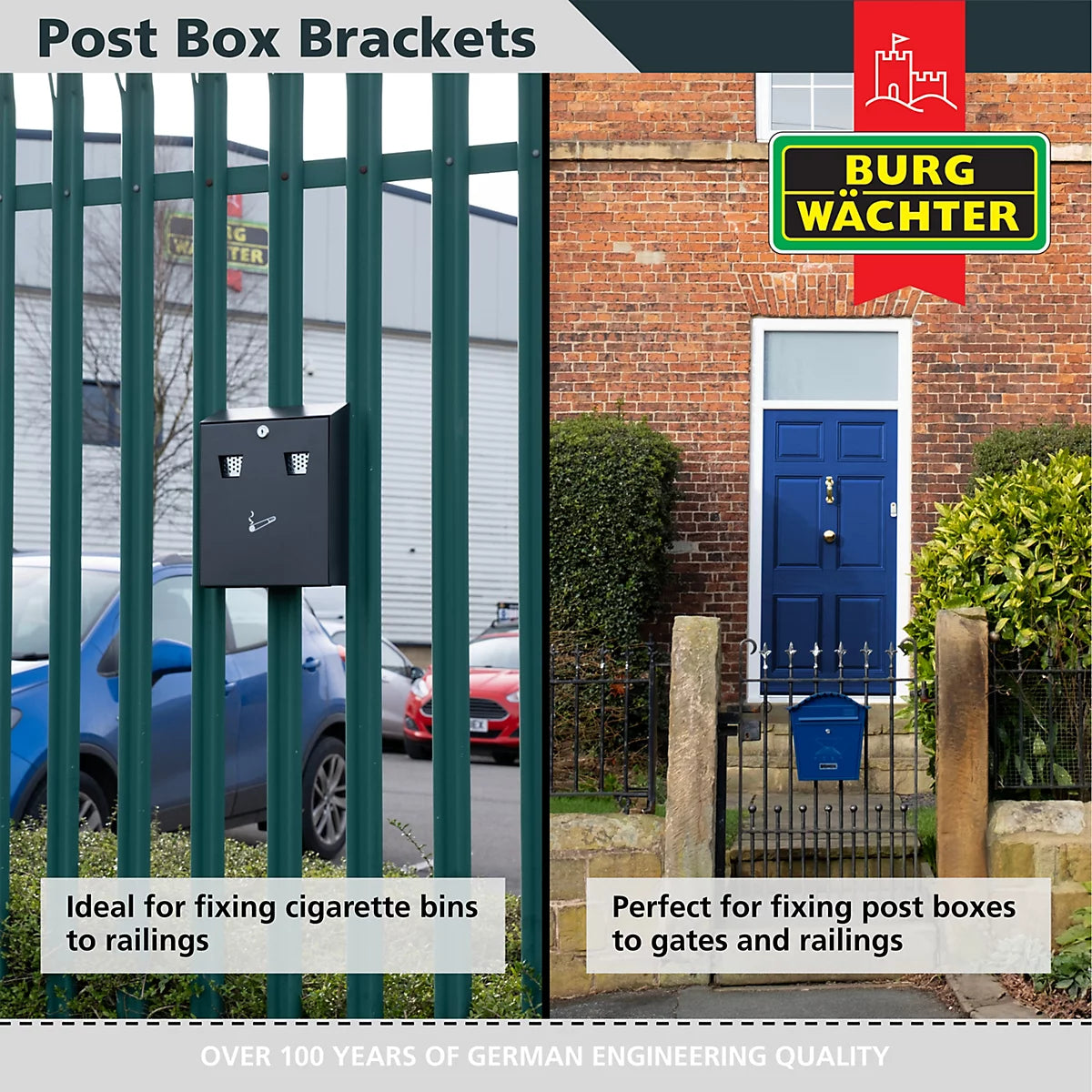 Adjustable Post Box Gate & Railing Mounting Bracket Kit