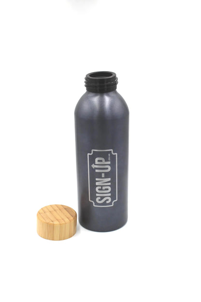 Custom Engraved 550 ml Aluminium Bottle with Bamboo Lid