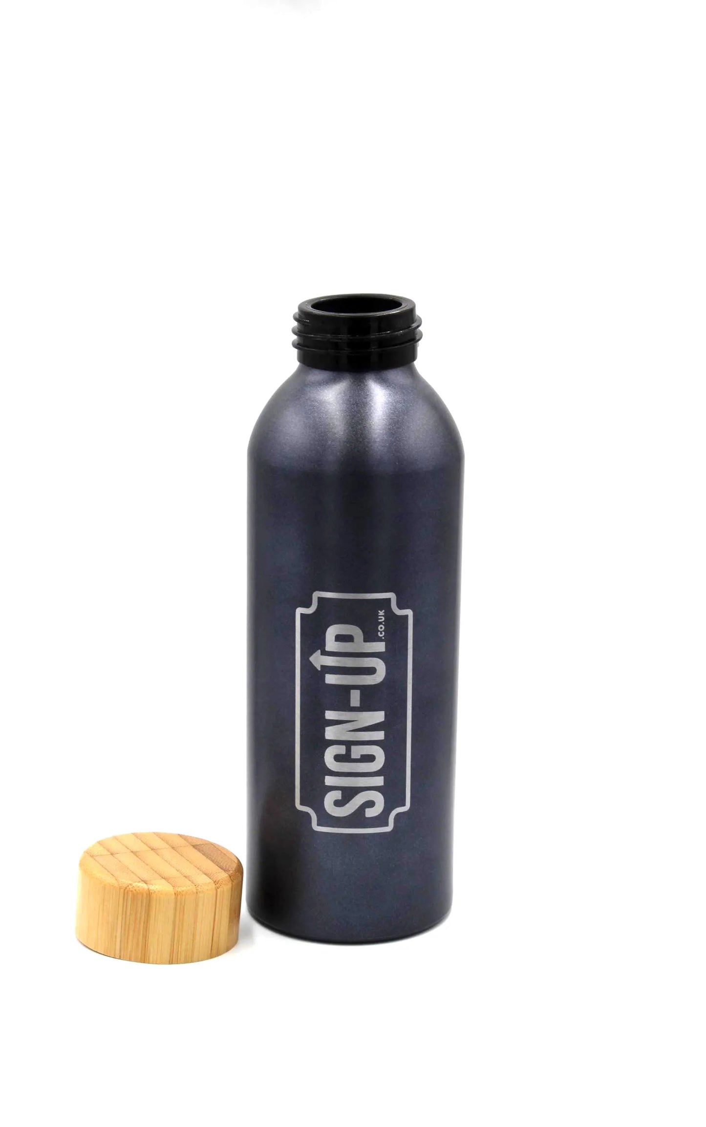 Custom Engraved 550 ml Aluminium Bottle with Bamboo Lid