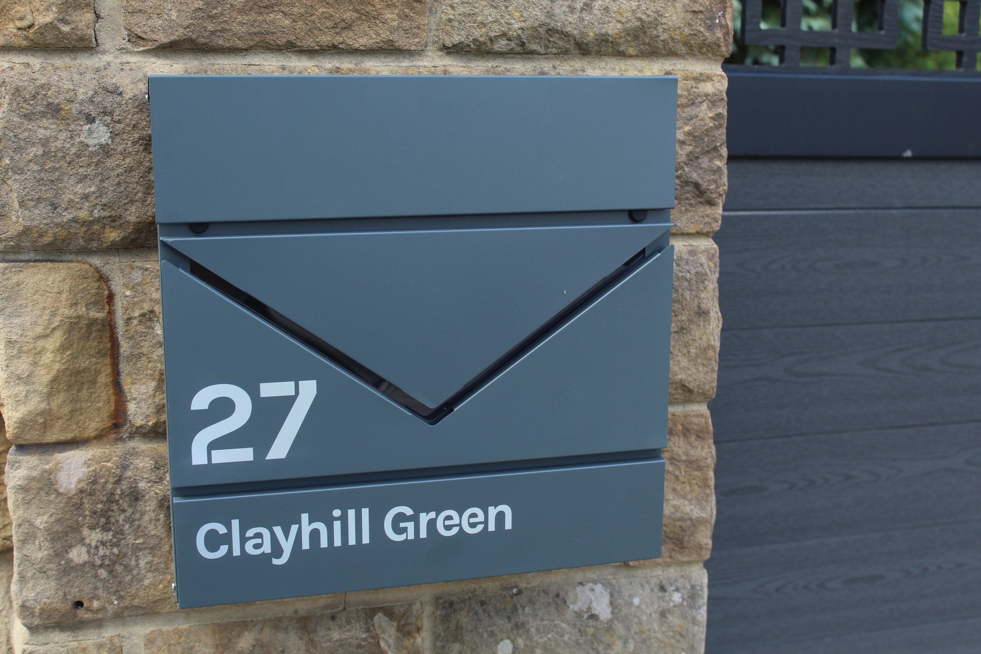 laser engraved postbox wall mountable