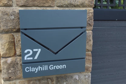 laser engraved postbox wall mountable