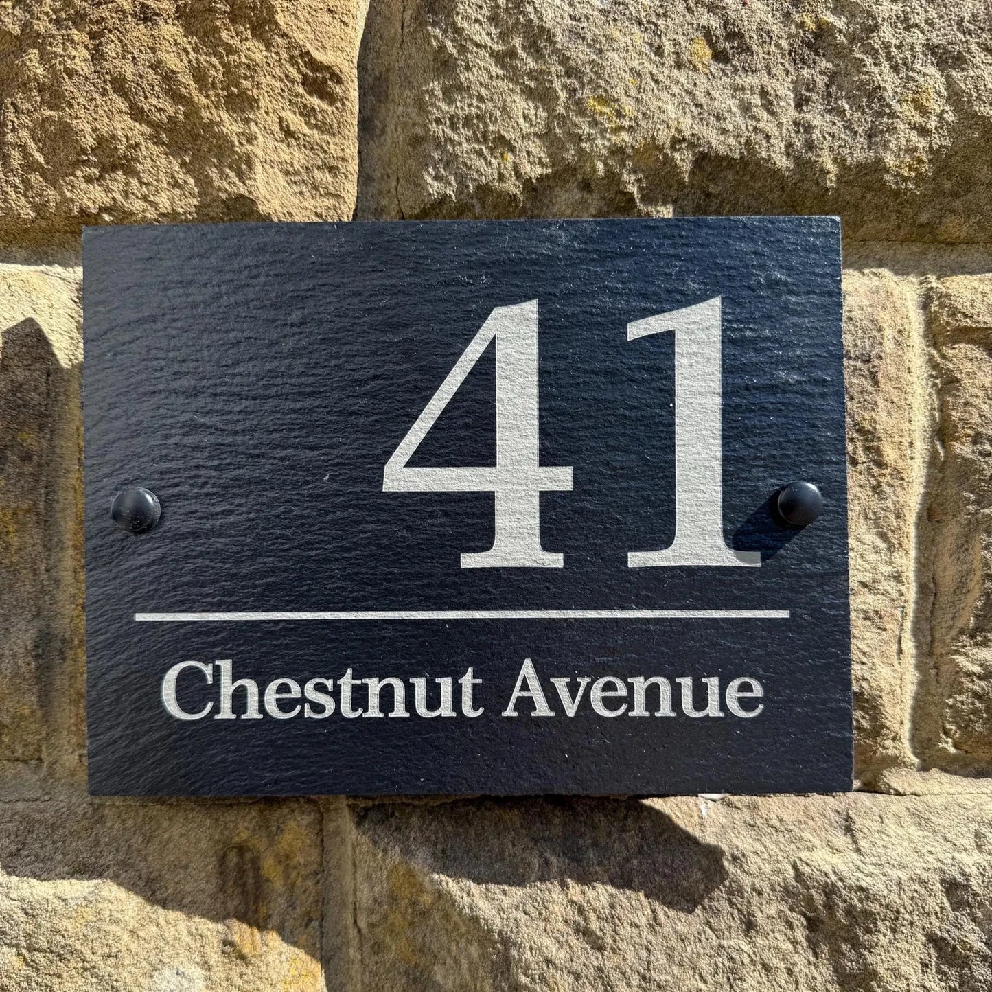 Slate Engraved House Sign