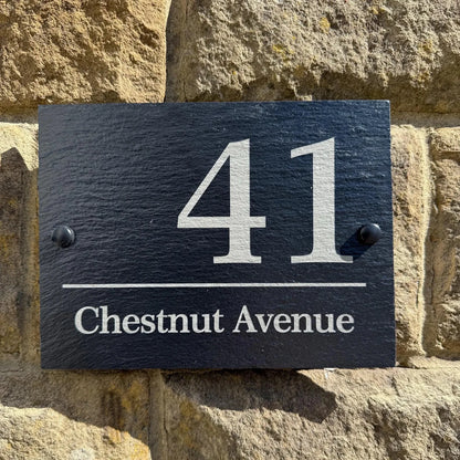 Slate Engraved House Sign