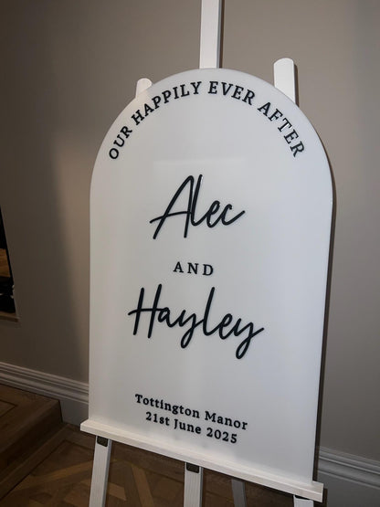 FULL ACRYLIC Wedding Welcome Sign