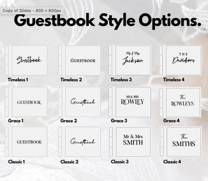 Signing Station Package: Wedding Guestbook With Sign & Pen