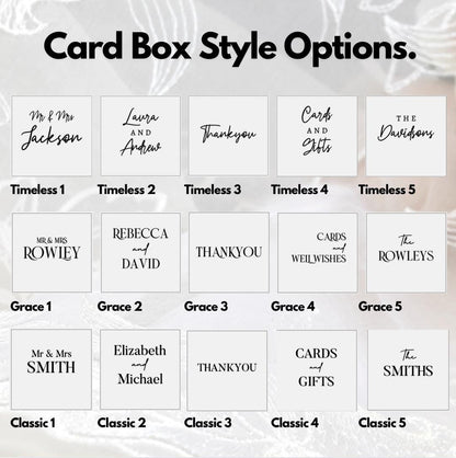 Wedding Card Box With Cards and Well Wishes Sign