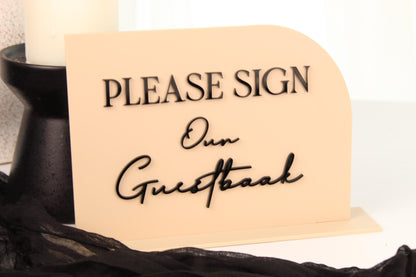 Acrylic Sign Our Guestbook Sign