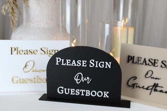 Acrylic Sign Our Guestbook Sign