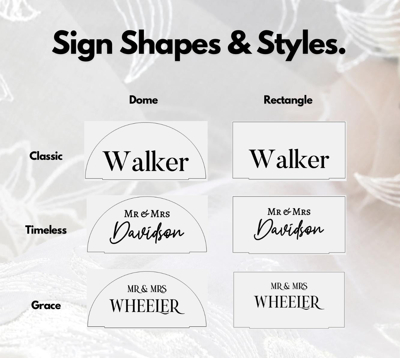 Acrylic Top Table Sign