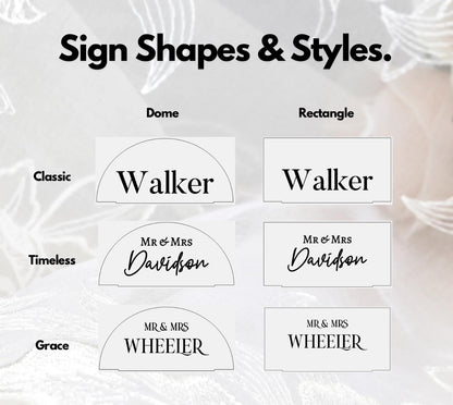 Acrylic Top Table Sign