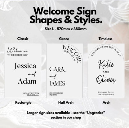 Welcome Sign, Card Box & Guestbook Package