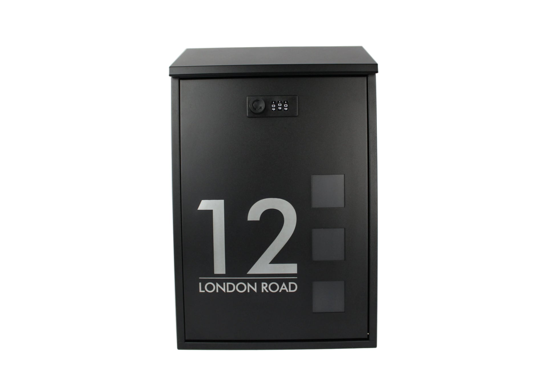 metal mailbox personalised with home or office address