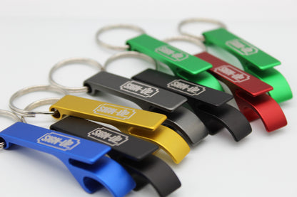 Aluminium keyring with bottle opener