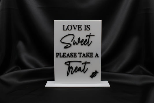 love is sweet wedding sign acrylic 
