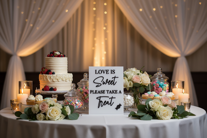 Love Is Sweet – Please Take a Treat | Acrylic Wedding Treat Table Sign