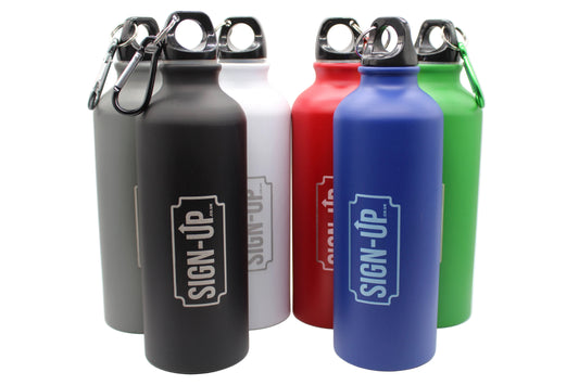 laser engraved business logo drinks bottle