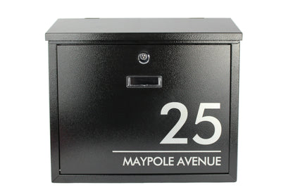 customised postbox wall mountable with viewing window