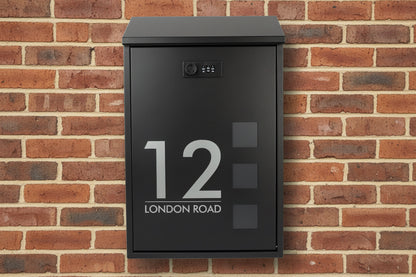 Custom Black mailbox with code lock