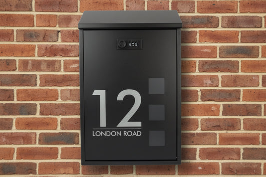 Custom Black mailbox with code lock