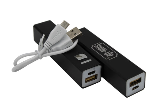 branded power bank company logo or name