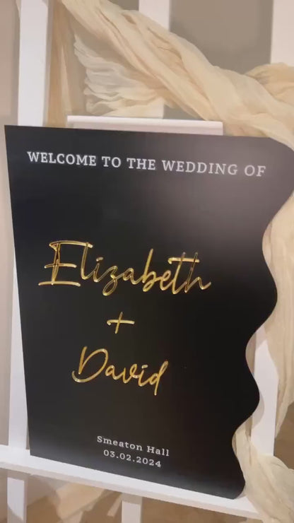 FULL ACRYLIC Wedding Welcome Sign