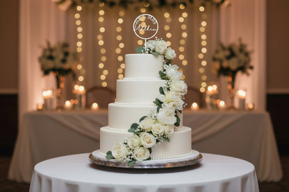personalised round cake sign 